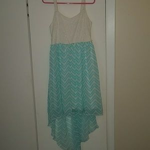 Girls Cream and Baby blue Dress